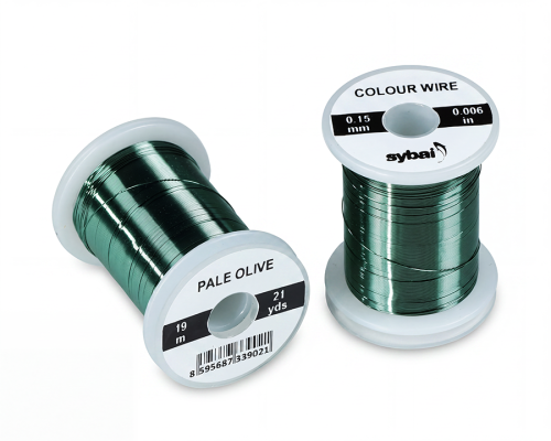 Colour Wire, 0.15 mm, Pale Olive Colour Wire, 0.15 mm, Pale Olive